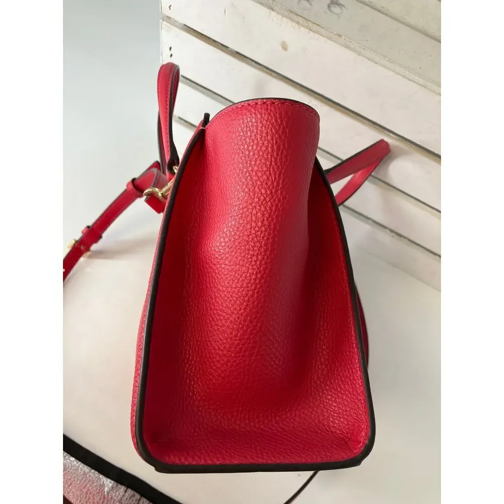 MICHAEL KORS WATERMELON COLOR PEBBLED LEATHER CROSSBODYBAG